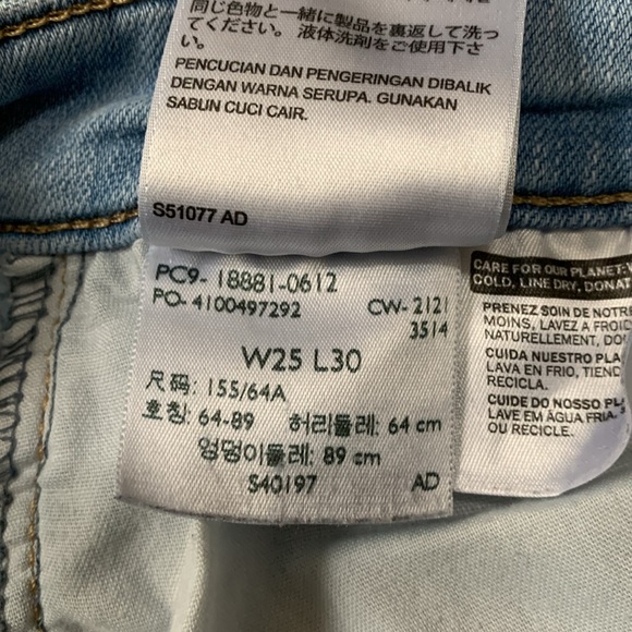 Levi’s 711 skinny jeans size 25x30 - Picture 6 of 7